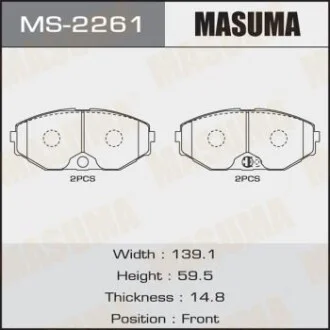 Колодки тормозные передн FIAT DUCATO (06-16), NISSAN MAXIMA для MASUMA MS2261 фото товару