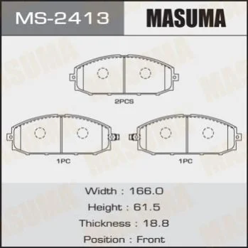 <strong>Колодки тормозные передн NISSAN PATROL) MASUMA MS2413 (фото 1)</strong>