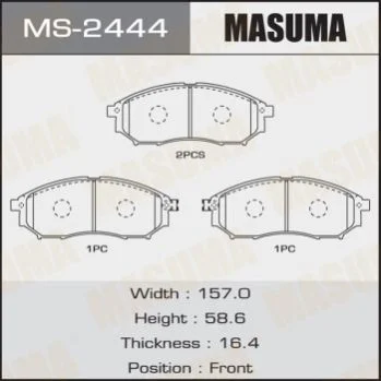 <strong>Колодка тормозная передняя Infiniti FX 35 (05-10)/ Nissan Murano (04-16), Pathfi MASUMA MS2444 (фото 1)</strong>