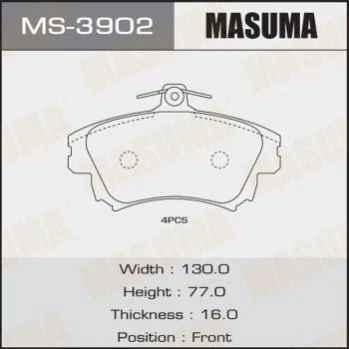 <strong>Колодка гальмівна MASUMA MS3902 (фото 1)</strong>