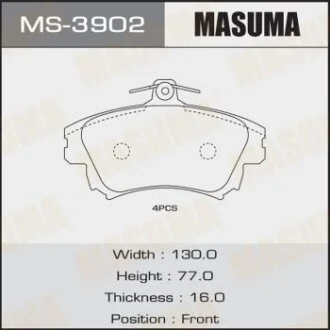 Колодка гальмівна для MASUMA MS3902 фото товару