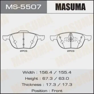 Колодка гальмівна передня Ford Focus (04-)/ Mazda 3 (03-), 5 (05-15) для MASUMA MS5507 фото товару