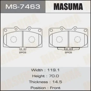 <strong>Колодка тормозная MASUMA MS7463 (фото 1)</strong>