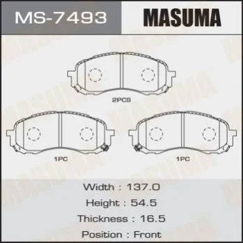 <strong>Колодка гальмівна MASUMA MS7493 (фото 1)</strong>