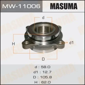 <strong>Ступиця колеса переднього у зборі з підшипником Toyota Land Cruiser (07-), Sequoi MASUMA MW11006 (фото 1)</strong>