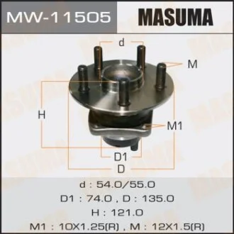Маточина колеса (MW-11505) для Toyota MASUMA MW11505 фото товару
