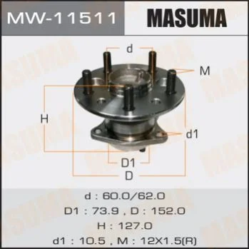 <strong>Маточина колеса MASUMA MW11511 (фото 1)</strong>