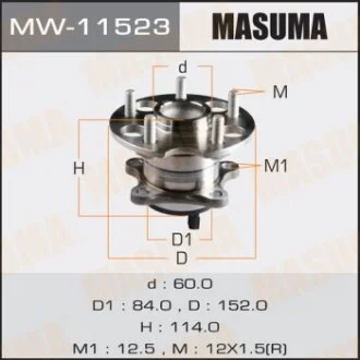 Ступиця колеса заднього в зборі з підшипником Toyota Venza (09-16) (с ABS) для MASUMA MW11523 фото товару
