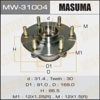 Маточина колеса (MW-31004) для MASUMA MW31004 фото товару