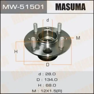 Маточина колеса (MW-51501) для MASUMA MW51501 фото товару
