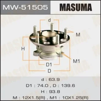 Маточина колеса (MW-51505) для MASUMA MW51505 фото товару