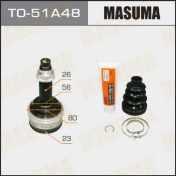 <strong>ШРУС 23x56x26х48 PEUGEOT 2008 1.6 HDi (13-18), PEUGEOT 208 (12-17), CITROEN DS3 (10-15), CITROEN C3 II (09-14), TOYOTA AURIS (07-12) MASUMA TO51A48 (фото 1)</strong>