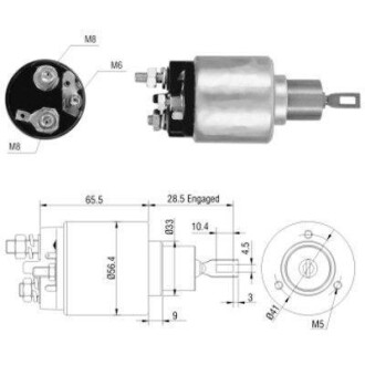 MEATDORIA OPEL втягувальне реле ASTRA F 1.8 i (F35, M35) 91-98, KADETT E (T85) 2.0 GSI -91, SAAB 9-5 (YS3E) 2.3 Turbo 01-09 MEAT&DORIA 46031 фото товару