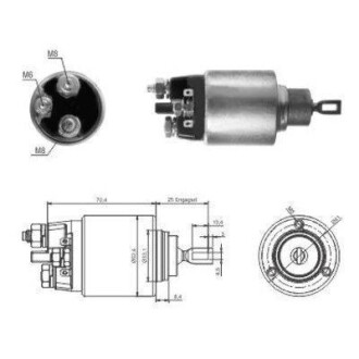 MEATDORIA DB Втягуюче реле стартера 124 T-Model 300 TE 4-matic -93, S-CLASS (W126) 260 SE (126.020) -91 MEAT&DORIA 46061 фото товару