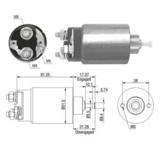 MEATDORIA FORD Магнітний перемикач стартера COUGAR 2.5 V6 24V 00-01, FOCUS I 1.8 TDCi 01-04, MAZDA TRIBUTE 2.0 4WD 00-08, JAGUAR X-TYPE I 2.2 D 05-09 для MEAT&DORIA 46082 фото товару