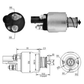 MEATDORIA AUDI Втягуюче реле стартера A3 (8P1) 2.0 TDI 06-12, A4 B6 (8E2) 2.4 01-04, SEAT ALTEA XL 1.6 06-, SKODA FABIA II (542) 1.6 07-14, OCTAVIA II Combi 2.0 TDI 06-10 MEAT&DORIA 46126 фото товару