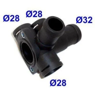 MEATDORIA VW Фланець охолоджувальної рідини Golf,Jetta,Passat,T4,AUDI,SEAT 1,6-2,0 для MEAT&DORIA 93104 фото товару