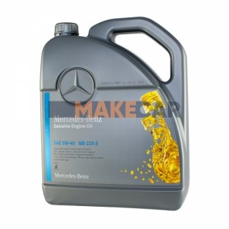 Моторное масло / Smart PKW-Synthetic MB 229.5 5W-40 синтетическое 5 л MERCEDES-BENZ A000989920213aife
