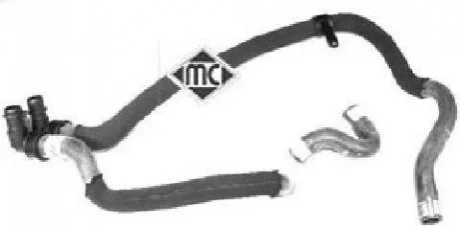 Патрубок системи опалення Citroen Berlingo, Xsara/Peugeot Partner 1.9D (02-) Metalcaucho для METALCAUCHO 08555 фото товару