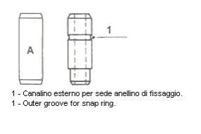 Направляюча клапана IN/EX FORD TRANSIT 2,5D (вир-во) Metelli 01-1993 (фото 1)