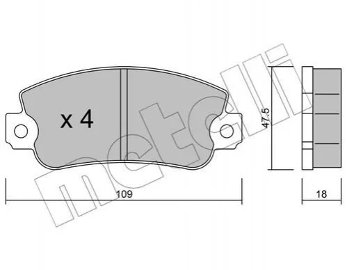 <strong>Комплект гальмівних колодок з 4 шт. дисків METELLI 22-0033-0 (фото 1)</strong>