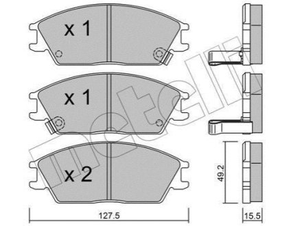 Комплект гальмівних колодок (дискових) Metelli 22-0081-1 (фото 1)