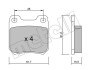 Комплект гальмівних колодок (дискових) Metelli 22-0275-0 (фото 2)