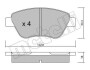 Комплект гальмівних колодок (дискових) Metelli 22-0321-1 (фото 1)