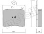 Комплект гальмівних колодок (дискових) Metelli 22-0343-0 (фото 7)