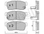 Комплект гальмівних колодок (дискових) Metelli 22-0415-0 (фото 1)