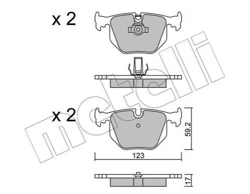 <strong>Комплект гальмівних колодок з 4 шт. дисків METELLI 22-0560-0 (фото 1)</strong>