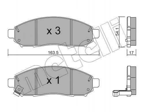 <strong>Комплект гальмівних колодок з 4 шт. дисків METELLI 22-0743-0 (фото 1)</strong>