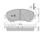 Комплект гальмівних колодок (дискових) Metelli 22-1010-0 (фото 1)