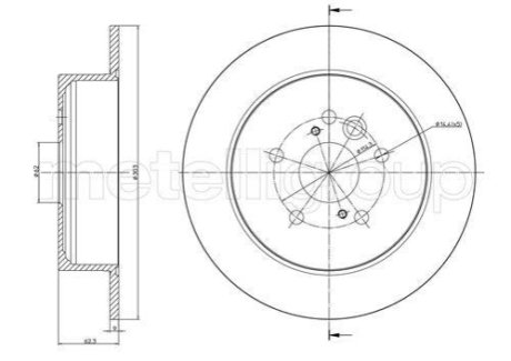 Купити Диск гальмівний Metelli 23-0803C за низькою ціною в Україні (фото 1)