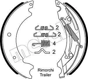 Комплект гальмівних колодок (барабанних) для METELLI 53-0594 фото товару