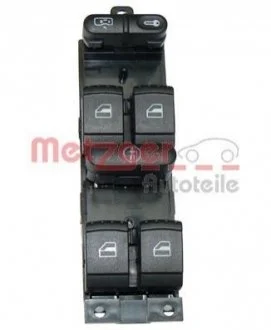 Кнопка склопідйомника для Volkswagen, Seat METZGER 0916007 фото товару