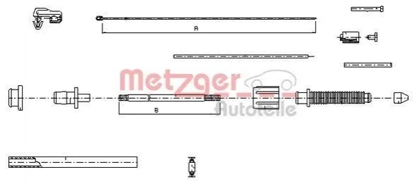 <strong>Трос акселератора METZGER 10.0382 (фото 1)</strong>