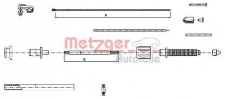 Трос акселератора для METZGER 10.0382 фото товару