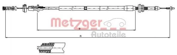 <strong>Трос акселератора METZGER 10.0904 (фото 1)</strong>