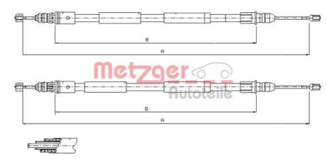 Трос ручного гальма RENAULT METZGER 116771 фото товару