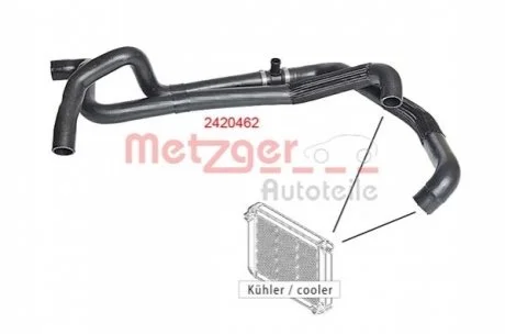 Шланг гумовий для Volkswagen METZGER 2420462 фото товару