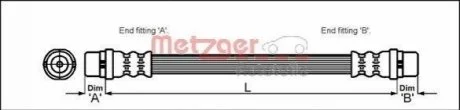 Шланг гальмівний для Audi METZGER 4110329 фото товару