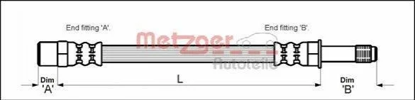 <strong>Шланг тормозной METZGER 4110579 (фото 1)</strong>