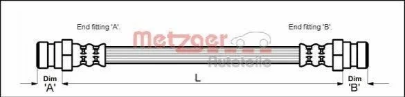 <strong>Шланг гальмівний METZGER 4114707 (фото 1)</strong>