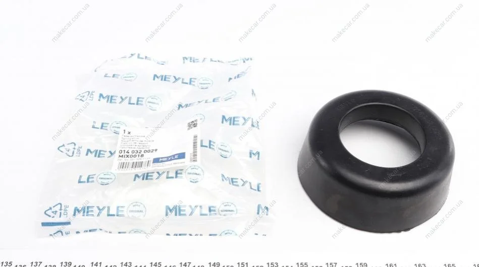 <strong>Накладка пружини з незатверділої вулканізованої гуми MEYLE 014 032 0029 (фото 1)</strong>