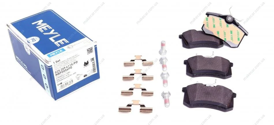 <strong>Комплект гальмівних колодок з 4 шт. дисків MEYLE 025 209 6115/PD (фото 1)</strong>