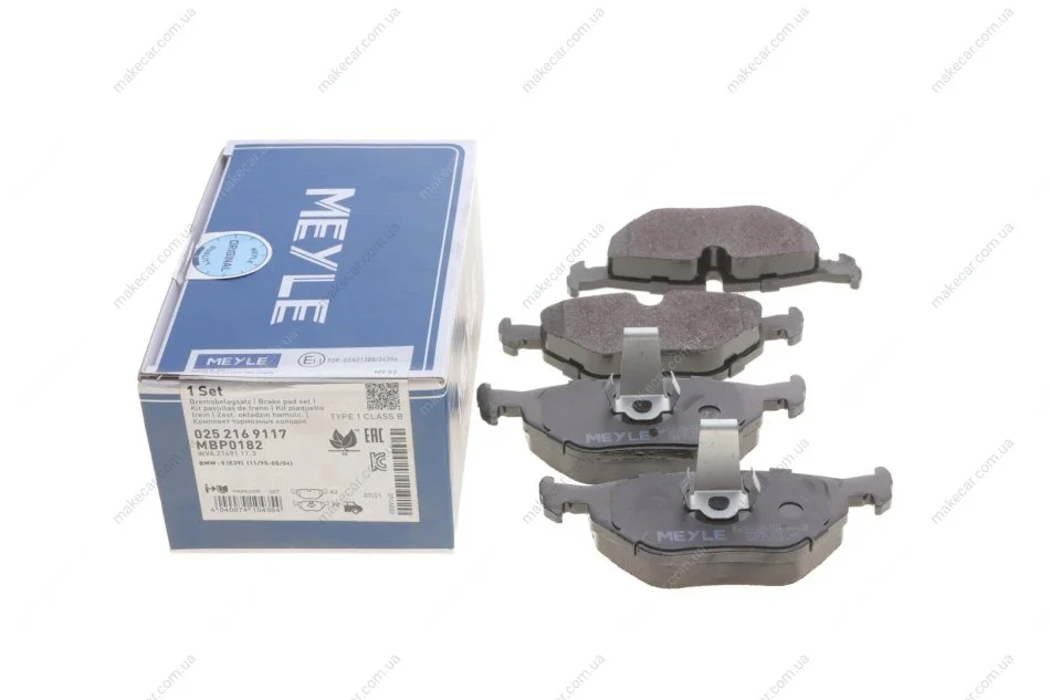 <strong>Комплект дискових гальмівних колодок MEYLE 025 216 9117 (фото 1)</strong>