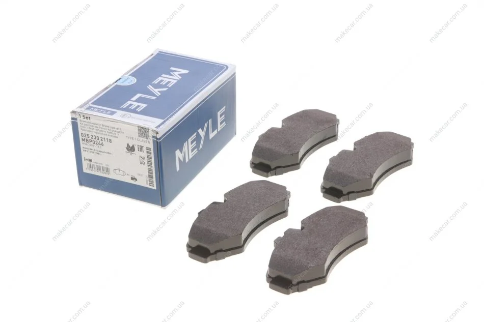 <strong>Комплект дискових гальмівних колодок MEYLE 025 230 2118 (фото 1)</strong>