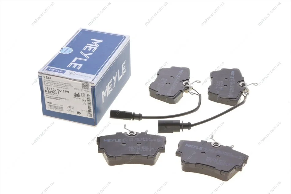 <strong>Колодки гальмівні дискові з датчиком MEYLE 025 232 2416/W (фото 1)</strong>