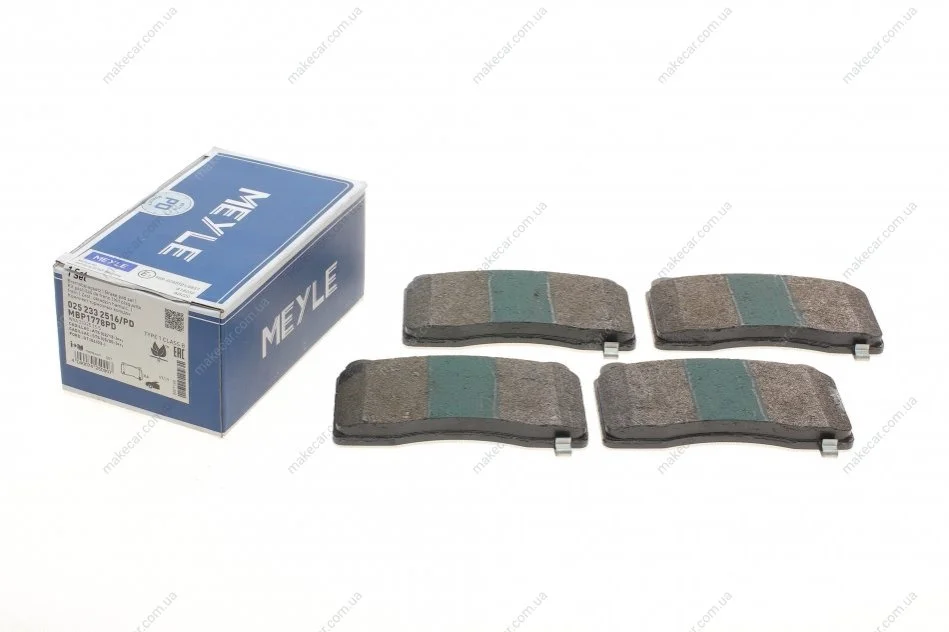 <strong>Комплект гальмівних колодок з 4 шт. дисків MEYLE 025 233 2516/PD (фото 1)</strong>